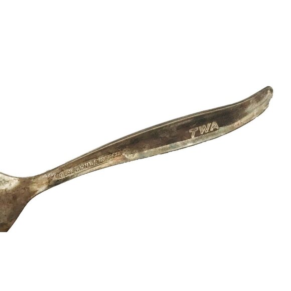 Vintage TWA Airlines Dining Service Spoon Flight Silverware International Silver - Picture 2 of 3